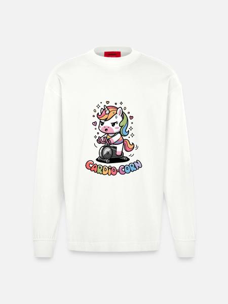 Cardio-maïs - Manches longues bio épais oversize fabriqué en UE - OFF WHITE