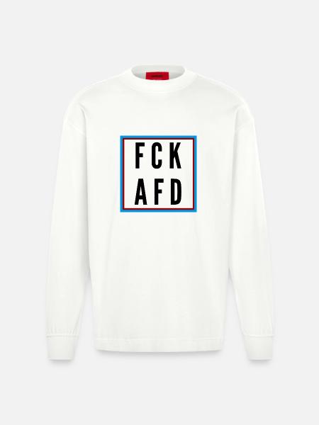 AFD Nein Danke! - Heavyweight Oversized Organic Langarmshirt Made in EU - OFF WHITE