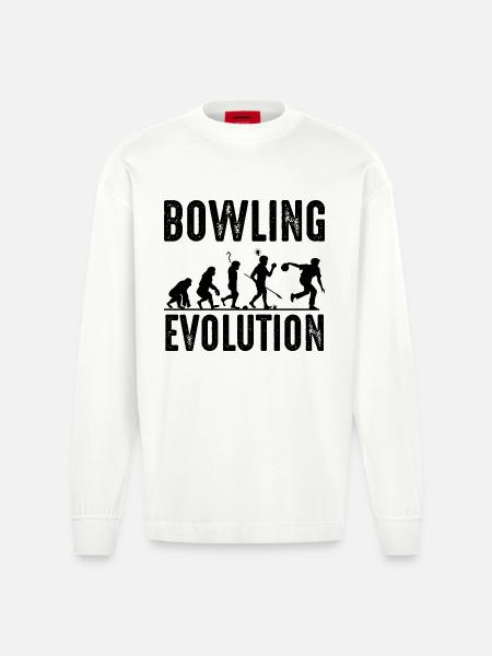 Bowling - Manches longues bio épais oversize fabriqué en UE - OFF WHITE