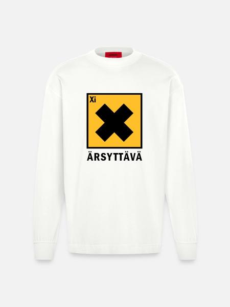 irritating - Heavyweight Oversized Organic Longsleeve Shirt Made in EU - OFF WHITE