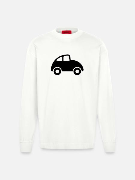 Auto - Heavyweight Oversized Organic Langarmshirt Made in EU - OFF WHITE