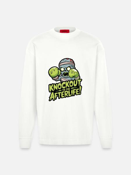 KO à la - Manches longues bio épais oversize fabriqué en UE - OFF WHITE