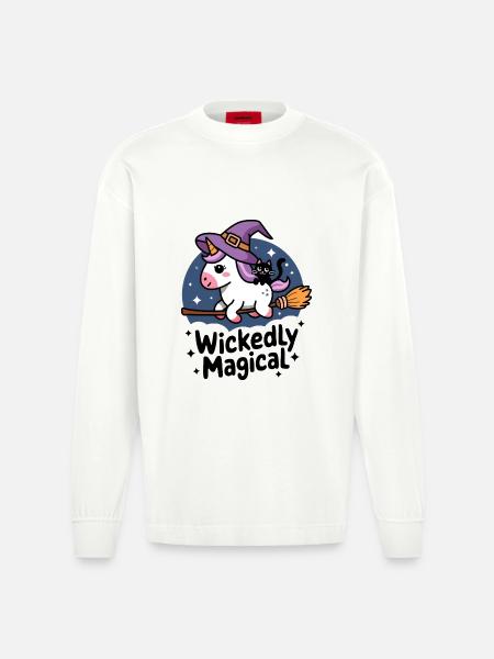 Wickedly Magical - Heavyweight Oversized Organic Longsleeve Shirt Made in EU - OFF WHITE