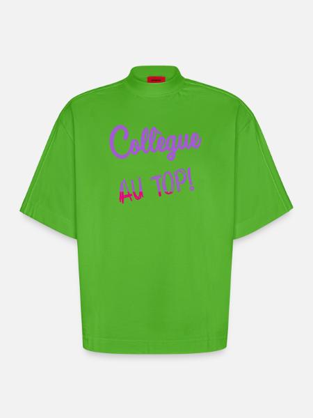 COLLEAGUE - Heavyweight Oversized Organic Boxy T-Shirt Made in EU - Apple Neon