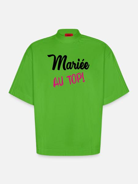 MARRIAGE - Heavyweight Oversized Organic Boxy T-Shirt Made in EU - Apple Neon