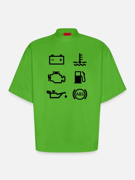 Autolichter - Heavyweight Oversized Organic Boxy T-Shirt Made in EU - Apple Neon