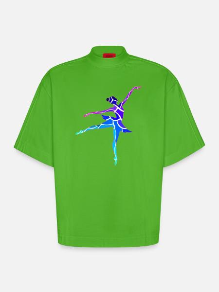 Danseur - T-shirt bio épais oversize Boxy fabriqué en UE - Apple Neon