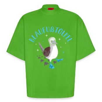 Blaufußtölpel - Heavyweight Oversized Organic Boxy T-Shirt Made in EU - Apple Neon - Vorne
