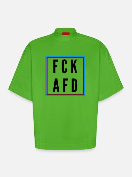 AFD Nein Danke! - Heavyweight Oversized Organic Boxy T-Shirt Made in EU - Apple Neon