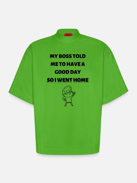 Feierabend - Heavyweight Oversized Organic Boxy T-Shirt Made in EU - Apple Neon