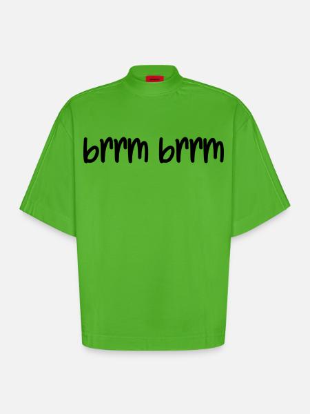brrm brrm - Heavyweight Oversized Organic Boxy T-Shirt Made in EU - Apple Neon