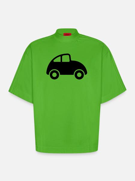 Auto - Heavyweight Oversized Organic Boxy T-Shirt Made in EU - Apple Neon