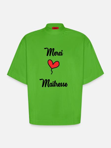 VIELEN DANK. GELIEBTE - Heavyweight Oversized Organic Boxy T-Shirt Made in EU - Apple Neon