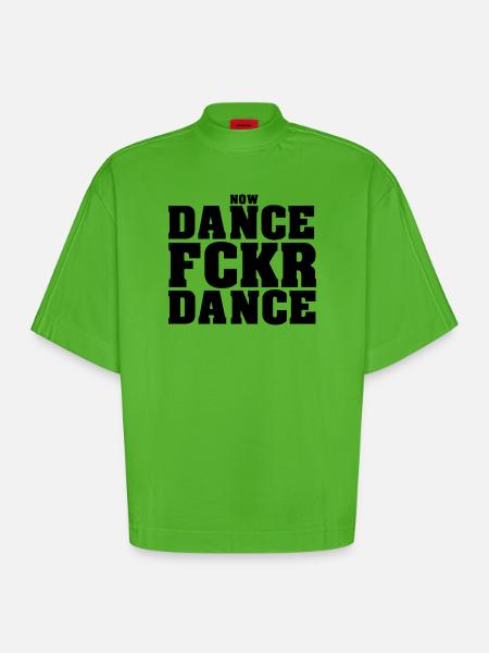 Danse Fckr Danse - T-shirt bio épais oversize Boxy fabriqué en UE - Apple Neon