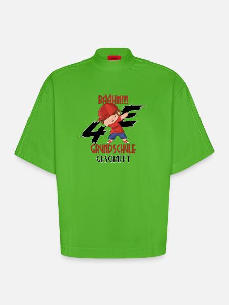 Dab Boy Grundschule - Heavyweight Oversized Organic Boxy T-Shirt Made in EU - Apple Neon