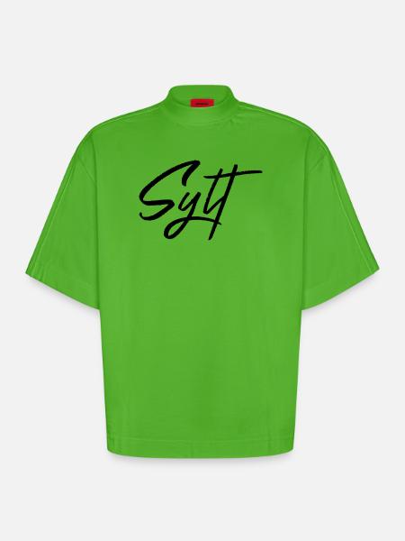 Sylt - Heavyweight Oversized Organic Boxy T-Shirt Made in EU - Apple Neon