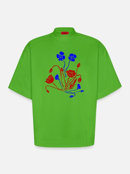 Fleur Picture Fleurs - T-shirt bio épais oversize Boxy fabriqué en UE - Apple Neon