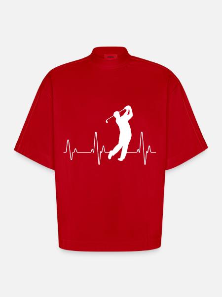 Le golf - T-shirt bio épais oversize Boxy fabriqué en UE - rouge