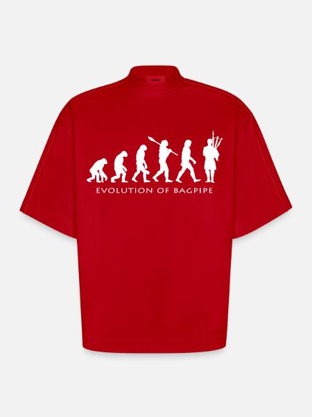 bagpipes - Heavyweight Oversized Organic Boxy T-Shirt Made in EU - red