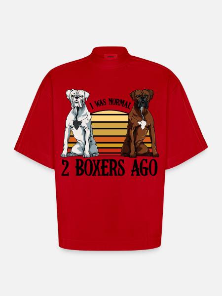 boxer - Heavyweight Oversized Organic Boxy T-Shirt Made in EU - red