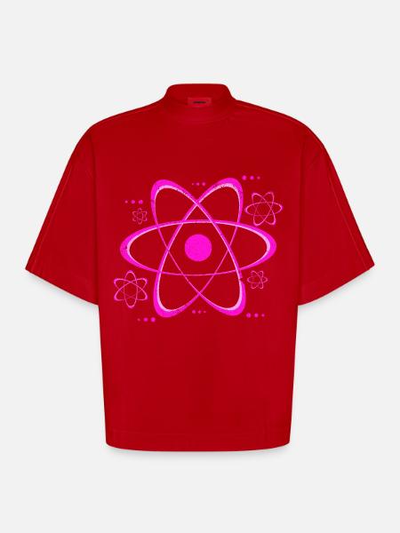 Physiker - Heavyweight Oversized Organic Boxy T-Shirt Made in EU - Rot