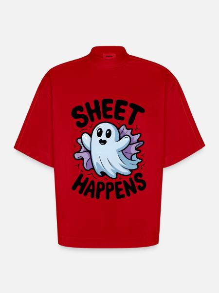 Blatt passiert - Heavyweight Oversized Organic Boxy T-Shirt Made in EU - Rot