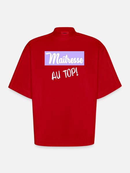 mistress - Heavyweight Oversized Organic Boxy T-Shirt Made in EU - red