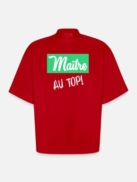 MAITRE - T-shirt bio épais oversize Boxy fabriqué en UE - rouge