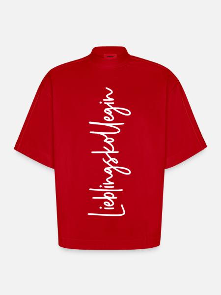 Lieblingskollegin - Heavyweight Oversized Organic Boxy T-Shirt Made in EU - Rot