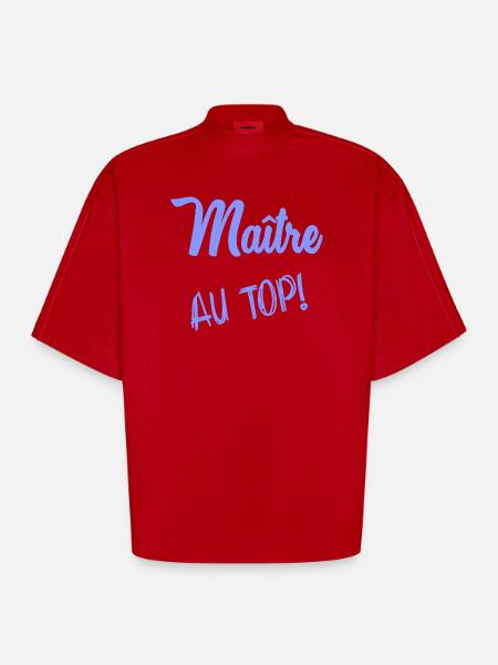 MASTER - Heavyweight Oversized Organic Boxy T-Shirt Made in EU - red