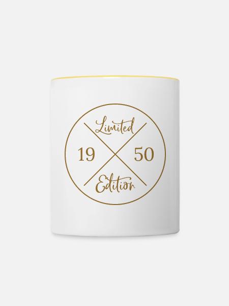 Limited Edition 1950 - Tasse zweifarbig - Weiß/Gelb