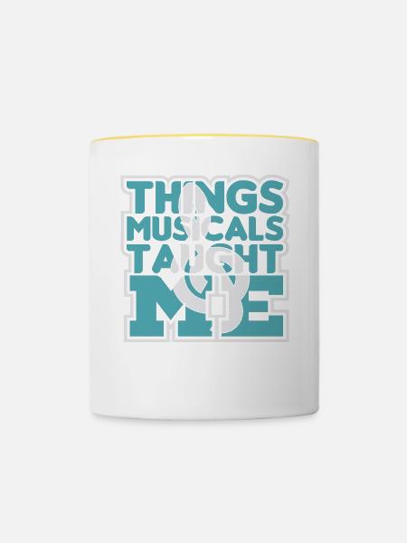 Musicals - Tasse zweifarbig - Weiß/Gelb