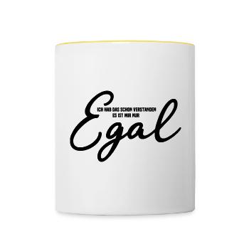 Egal - Tasse zweifarbig - Weiß/Gelb - Vorne