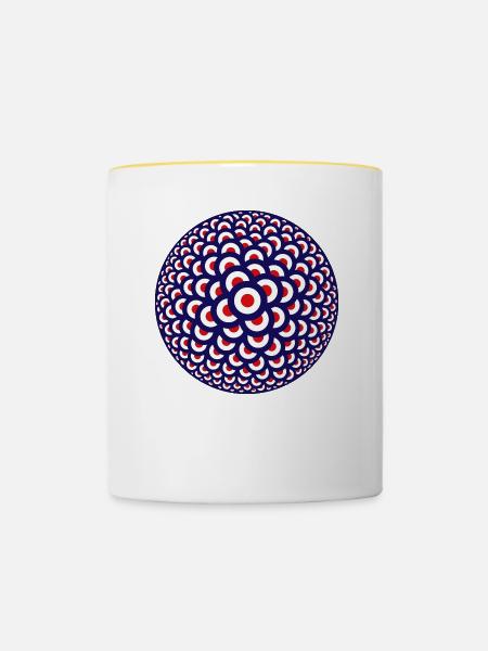 Mod Swarm - Tasse zweifarbig - Weiß/Gelb