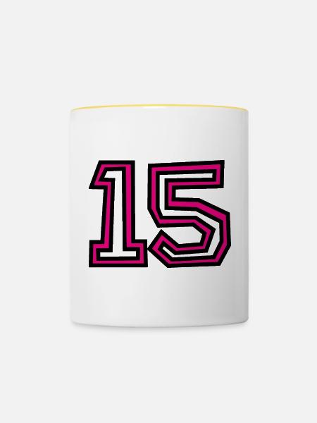 15 - Tasse zweifarbig - Weiß/Gelb