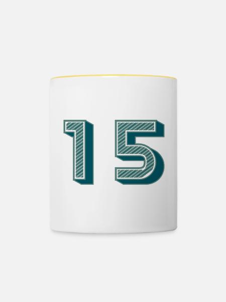15 - Tasse zweifarbig - Weiß/Gelb
