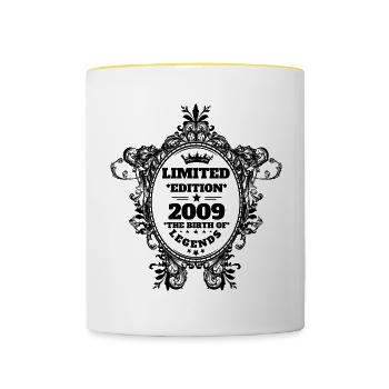 2009 - Tasse zweifarbig - Weiß/Gelb - Vorne