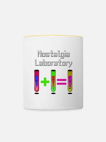 Nostalgie-Labor - Tasse zweifarbig - Weiß/Gelb