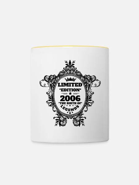 2006 - Tasse zweifarbig - Weiß/Gelb