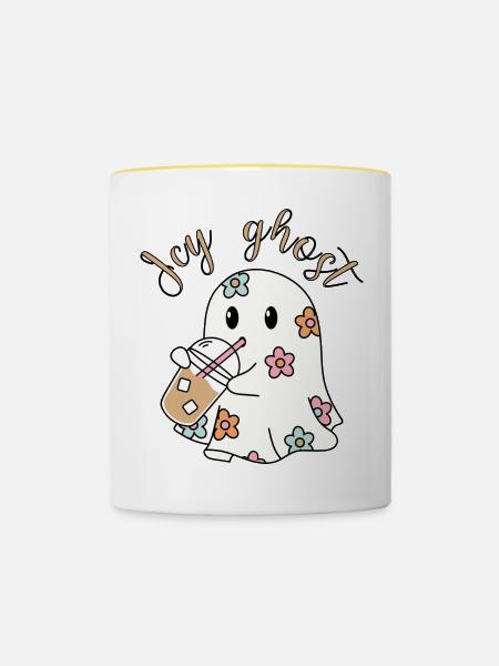 Eisiger Geist - Tasse zweifarbig - Weiß/Gelb