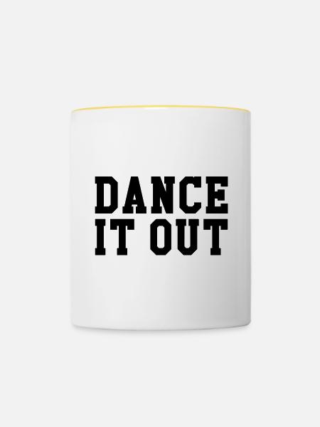 Dance it out - Tasse zweifarbig - Weiß/Gelb
