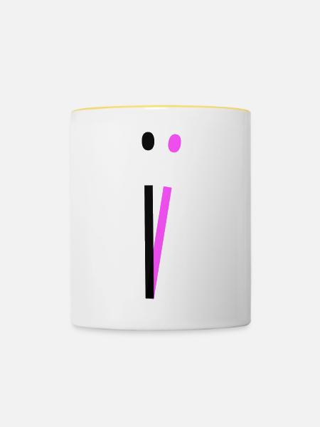 Liebe Die Essenz der Liebe - Tasse zweifarbig - Weiß/Gelb