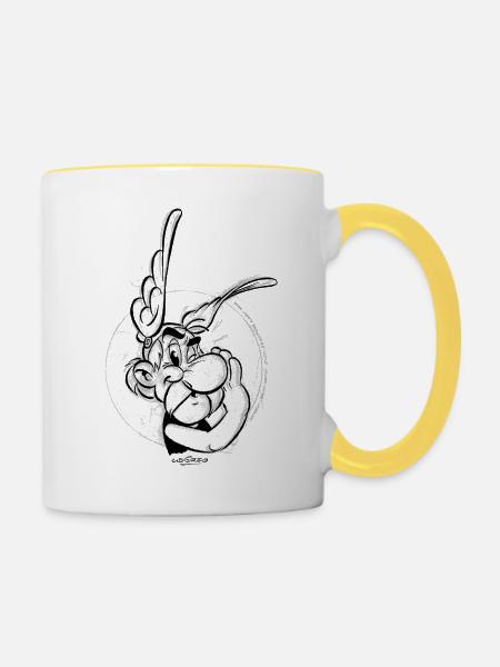 Asterix & Obelix Der Gallier - Tasse zweifarbig - Weiß/Gelb