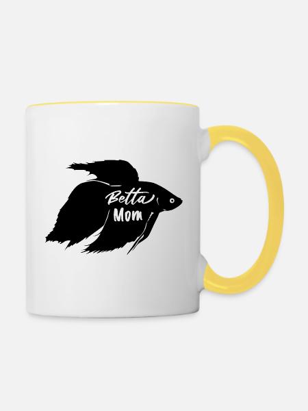 betta mum - Tasse zweifarbig - Weiß/Gelb