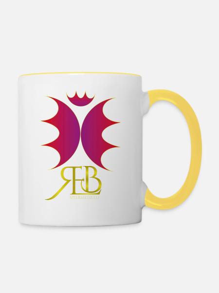 EBR Oversized Logo Gradient - Tasse zweifarbig - Weiß/Gelb