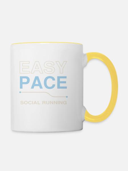 Easy Pace - Tasse zweifarbig - Weiß/Gelb