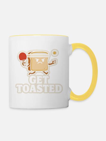 Get toasted - Tasse zweifarbig - Weiß/Gelb