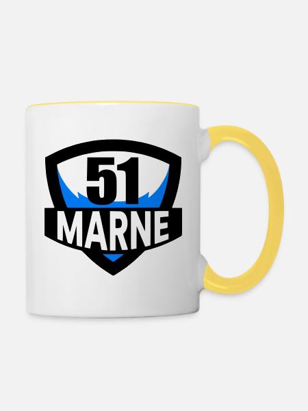 51 Marne - Tasse zweifarbig - Weiß/Gelb
