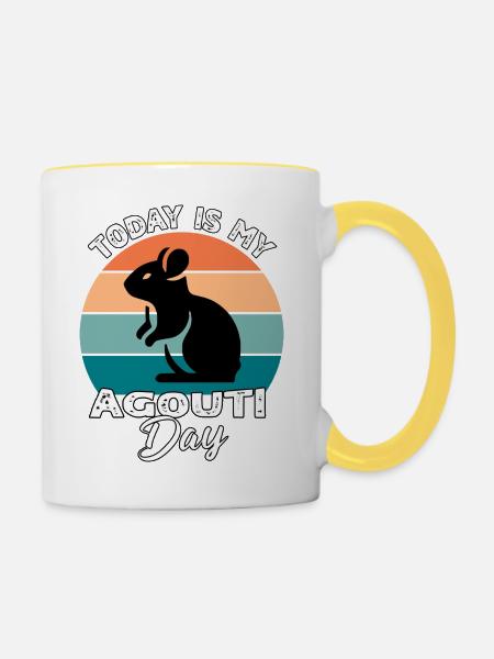 Aguti Agouti - Tasse zweifarbig - Weiß/Gelb