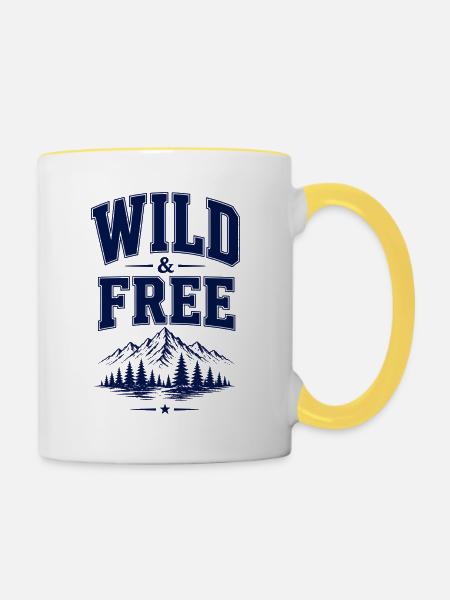 Wild & Free 2026 - Tasse zweifarbig - Weiß/Gelb
